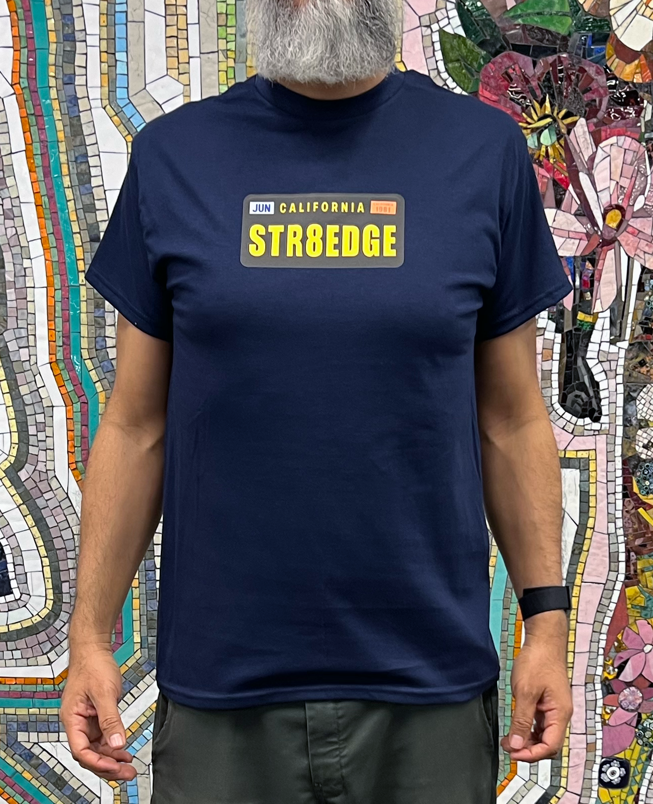 California Straight Edge License Plate T-shirt