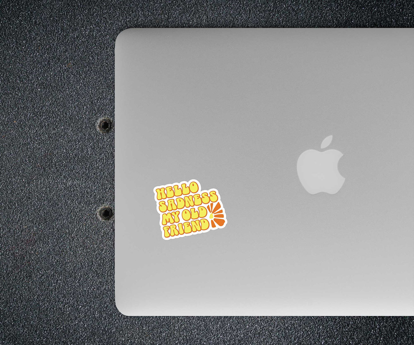 Hello Sadness Laptop Water Bottle Sticker