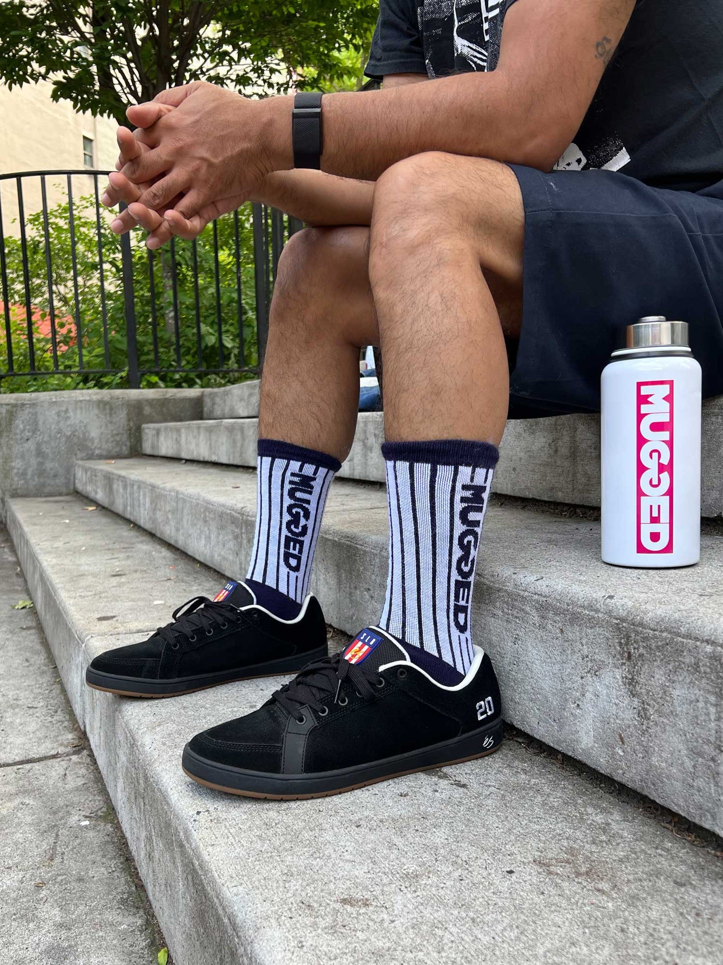 Mugged NY Yankees Pin Stripe Socks
