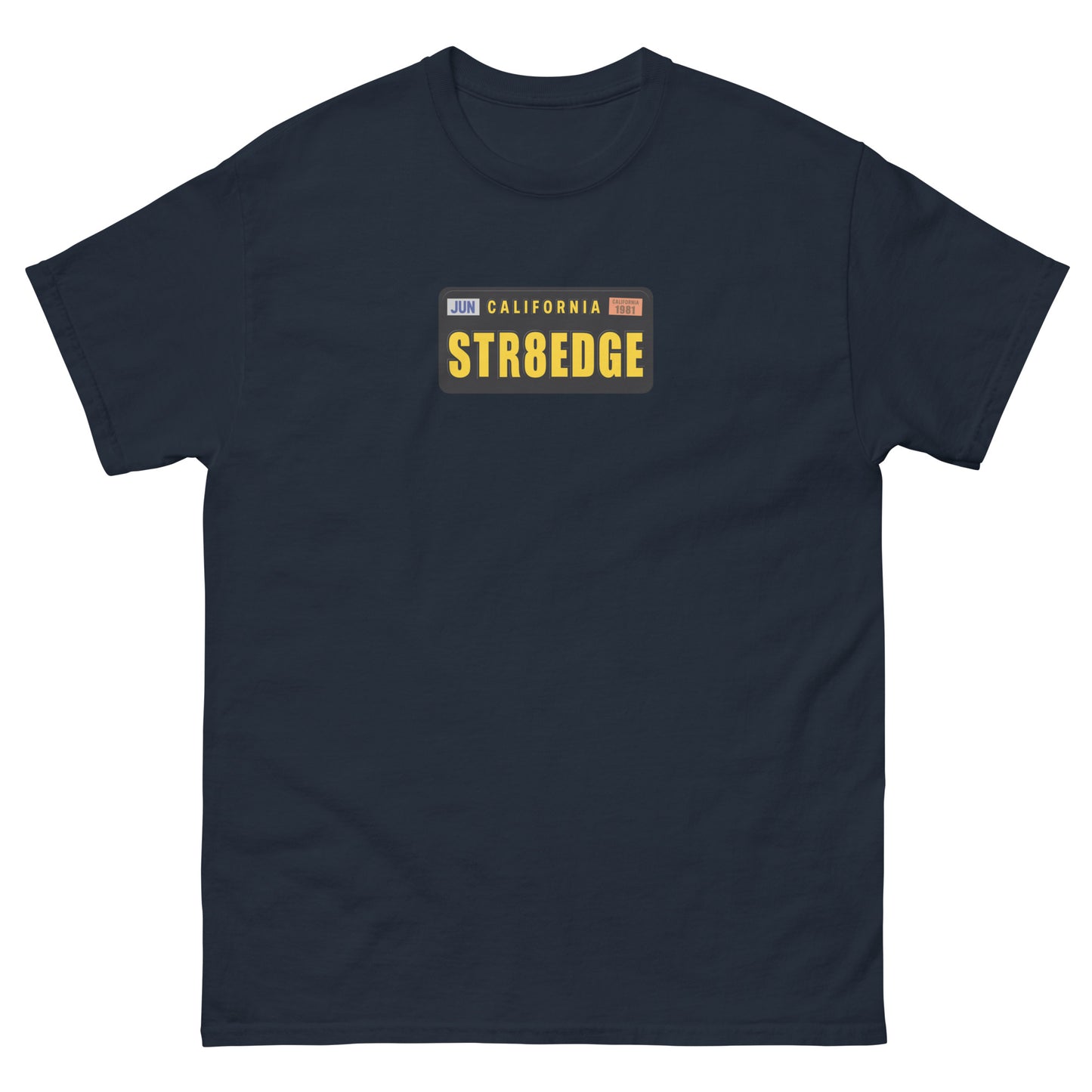 California Straight Edge License Plate T-shirt