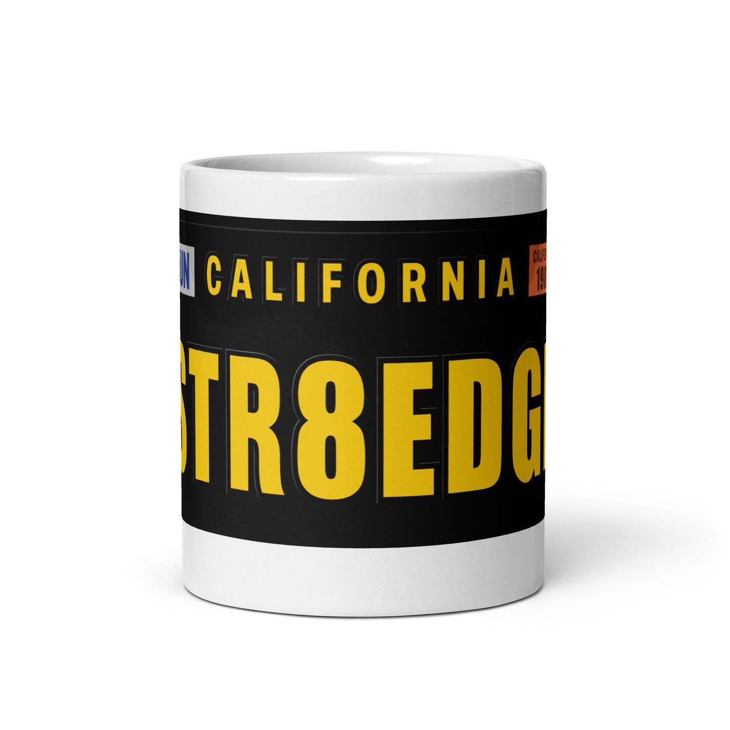 California Straight Edge License Plate Coffee Mug