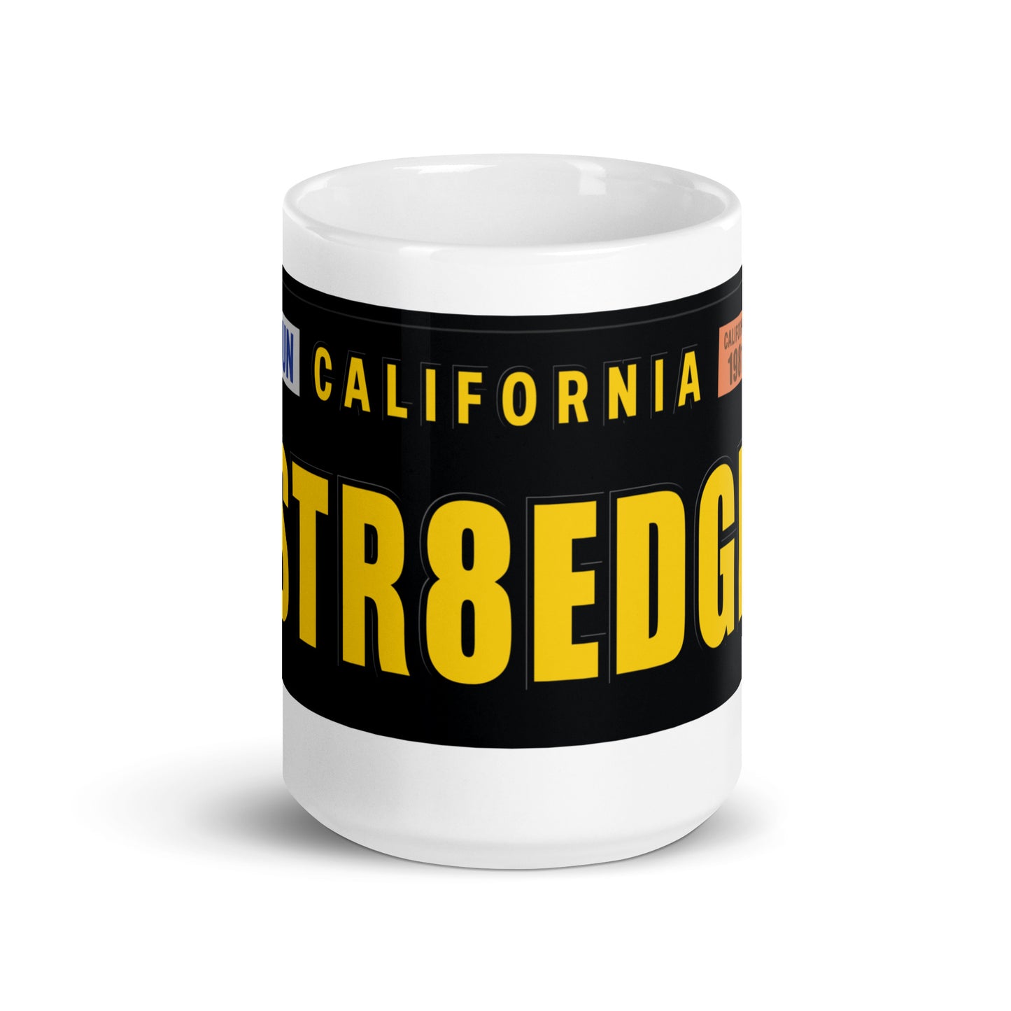 California Straight Edge License Plate Coffee Mug