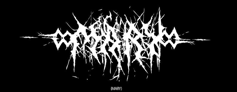 Custom Name Black Metal Coffee Mug in White Text