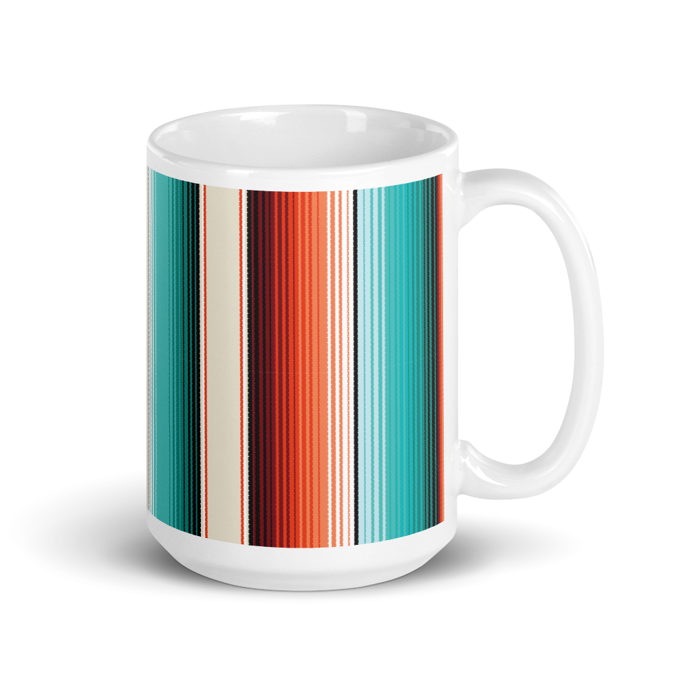 Mexican Red Pattern Blanket Coffee Mug