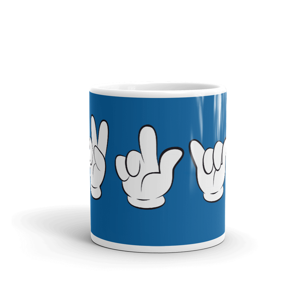 Brooklyn Mickey Sign language Coffee 11oz Mug
