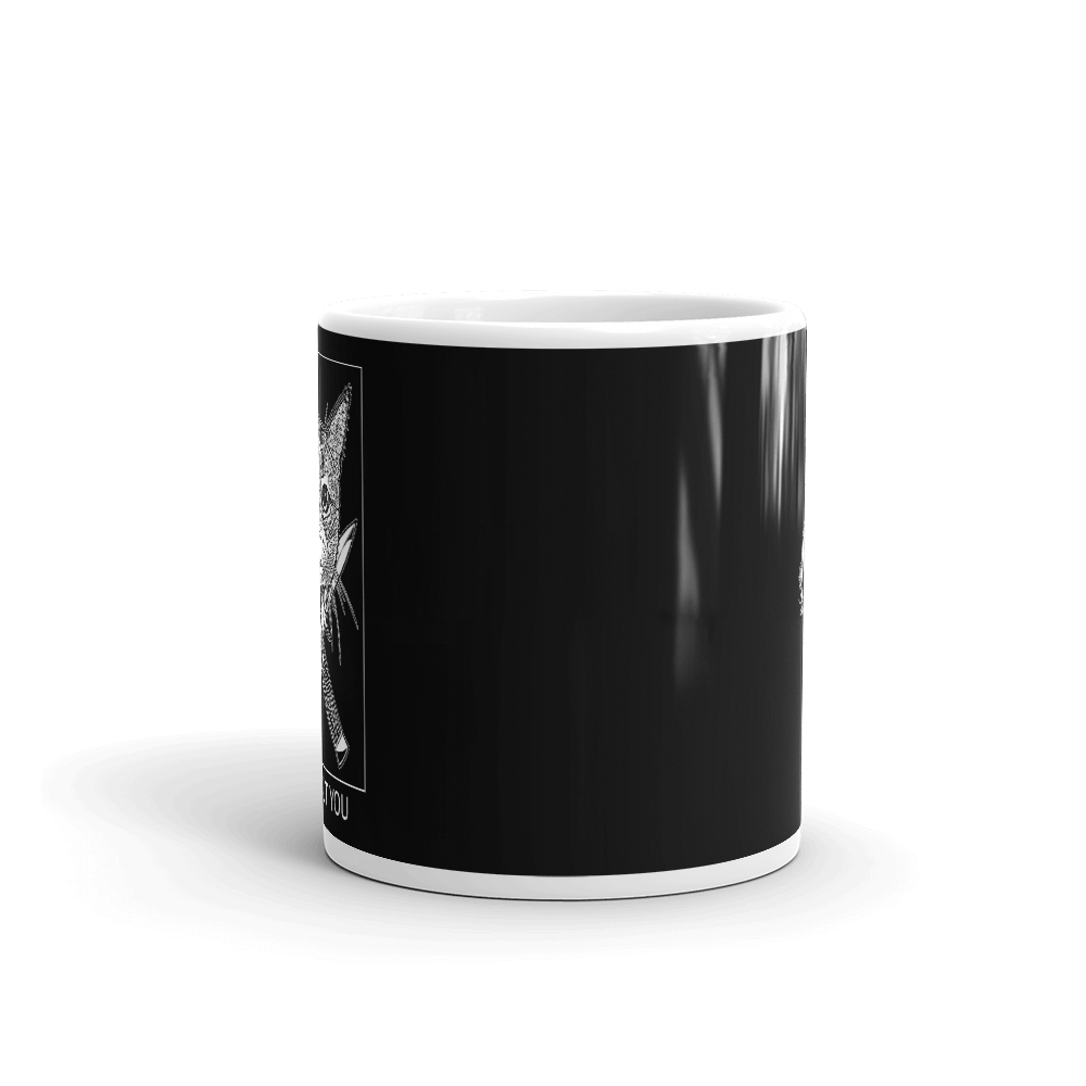 I Will Cut You Cat Black Coffee Mug By Barry'd Alive