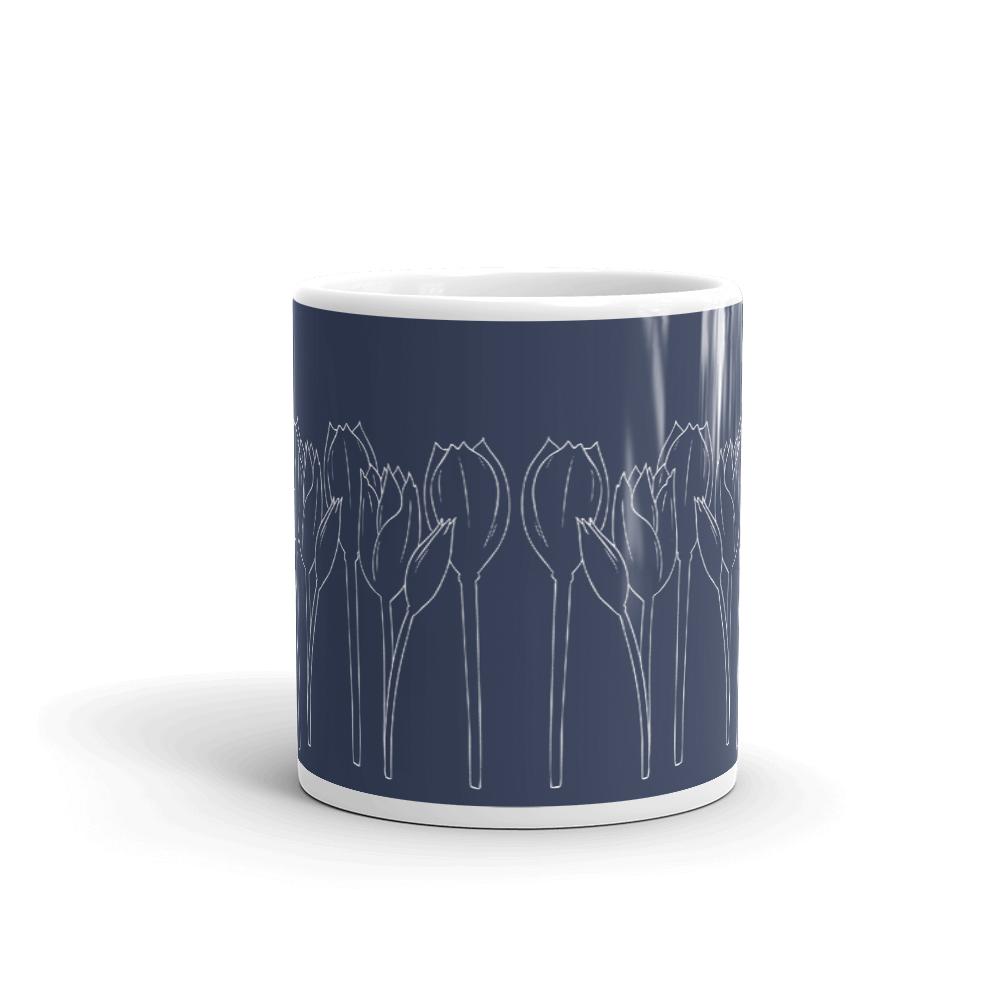 Tulips in Spring Sketch Coffee Mug
