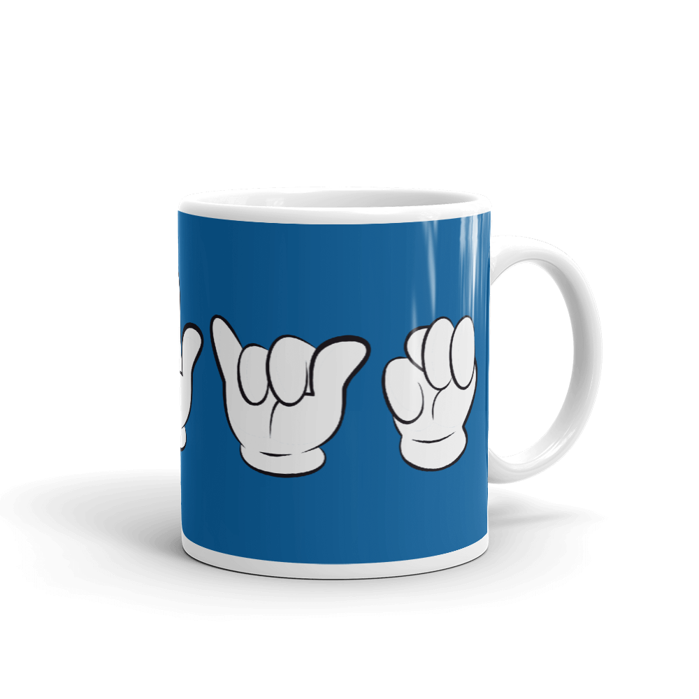 Brooklyn Mickey Sign language Coffee 11oz Mug