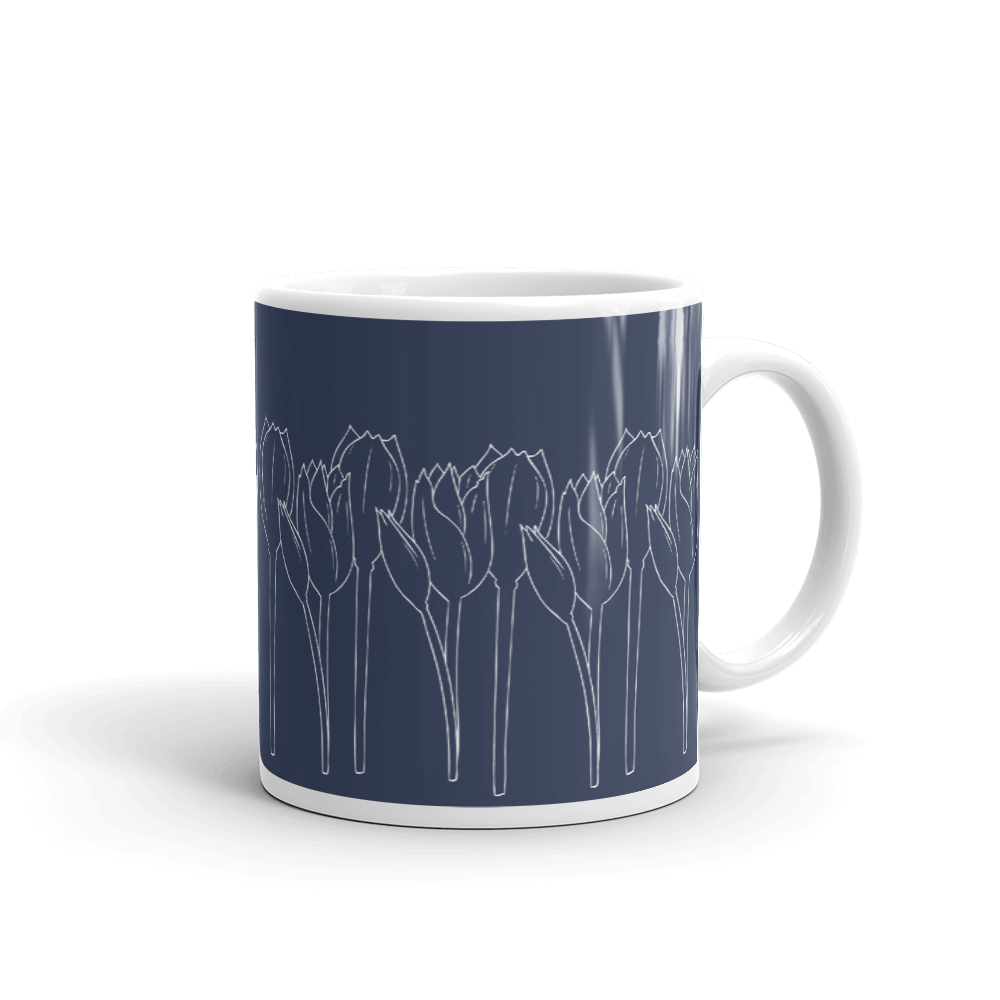 Tulips in Spring Sketch Coffee Mug
