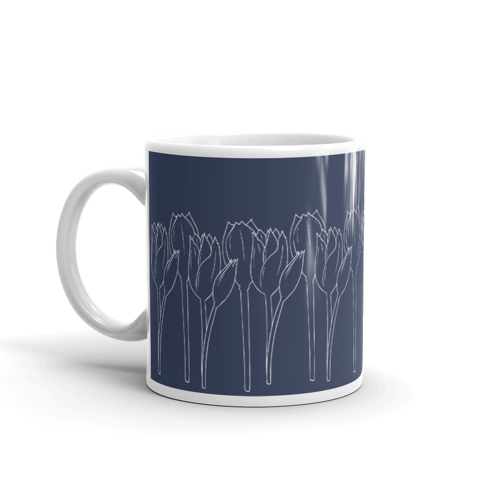 Tulips in Spring Sketch Coffee Mug