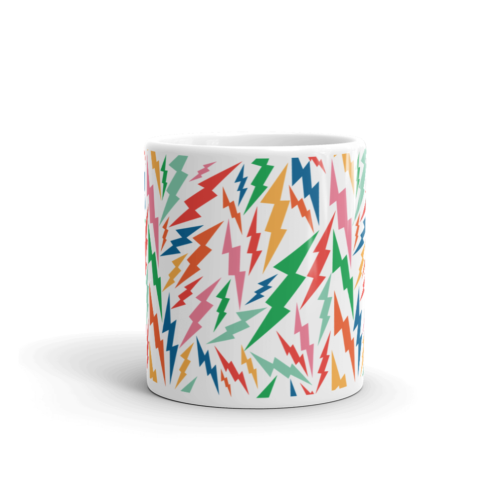 Lighting Bolt Multi Color Coffee Mug