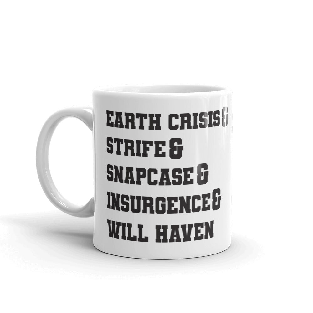 1996 California Take over Show Coffee mug with Earth Crisis Strife Snapcase and will haven