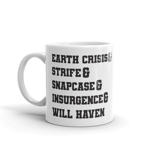 1996 California Take over Show Coffee mug with Earth Crisis Strife Snapcase and will haven