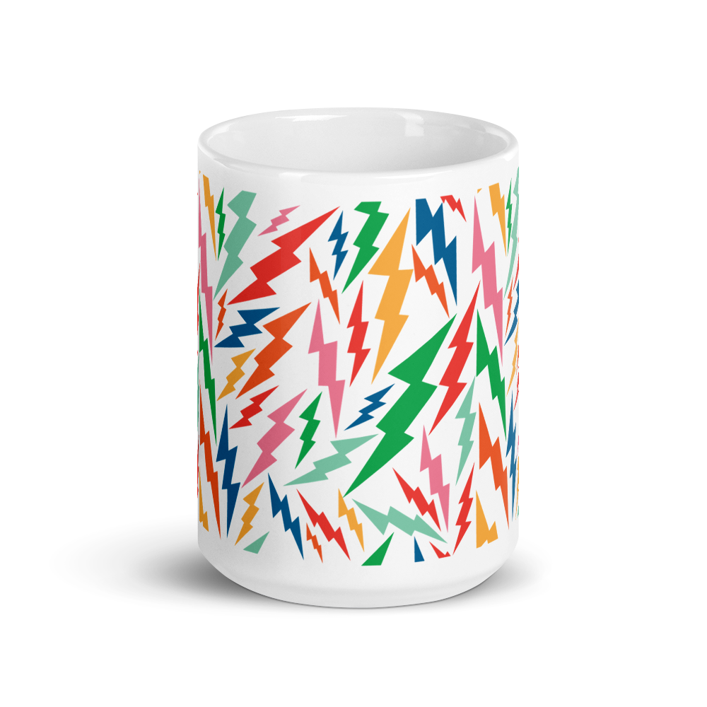 Lighting Bolt Multi Color Coffee Mug