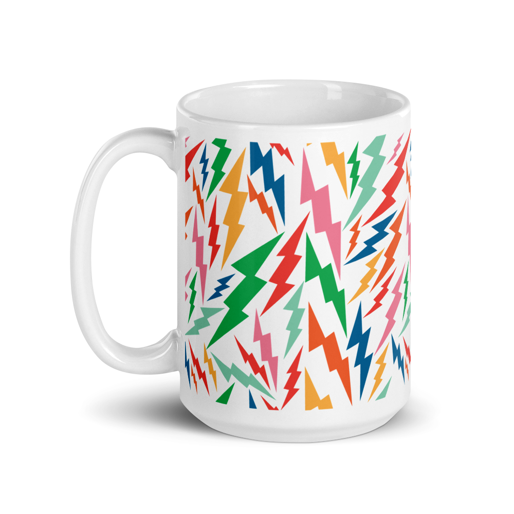 Lighting Bolt Multi Color Coffee Mug