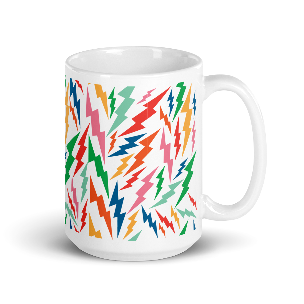 Lighting Bolt Multi Color Coffee Mug