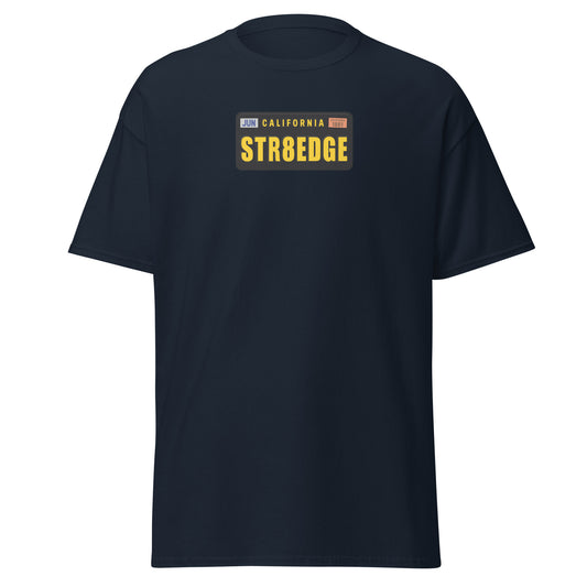 California Straight Edge License Plate T-shirt
