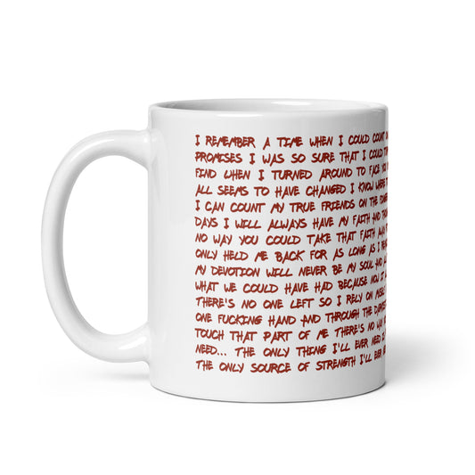 Trial - Through the darkest days Lyric coffee mug