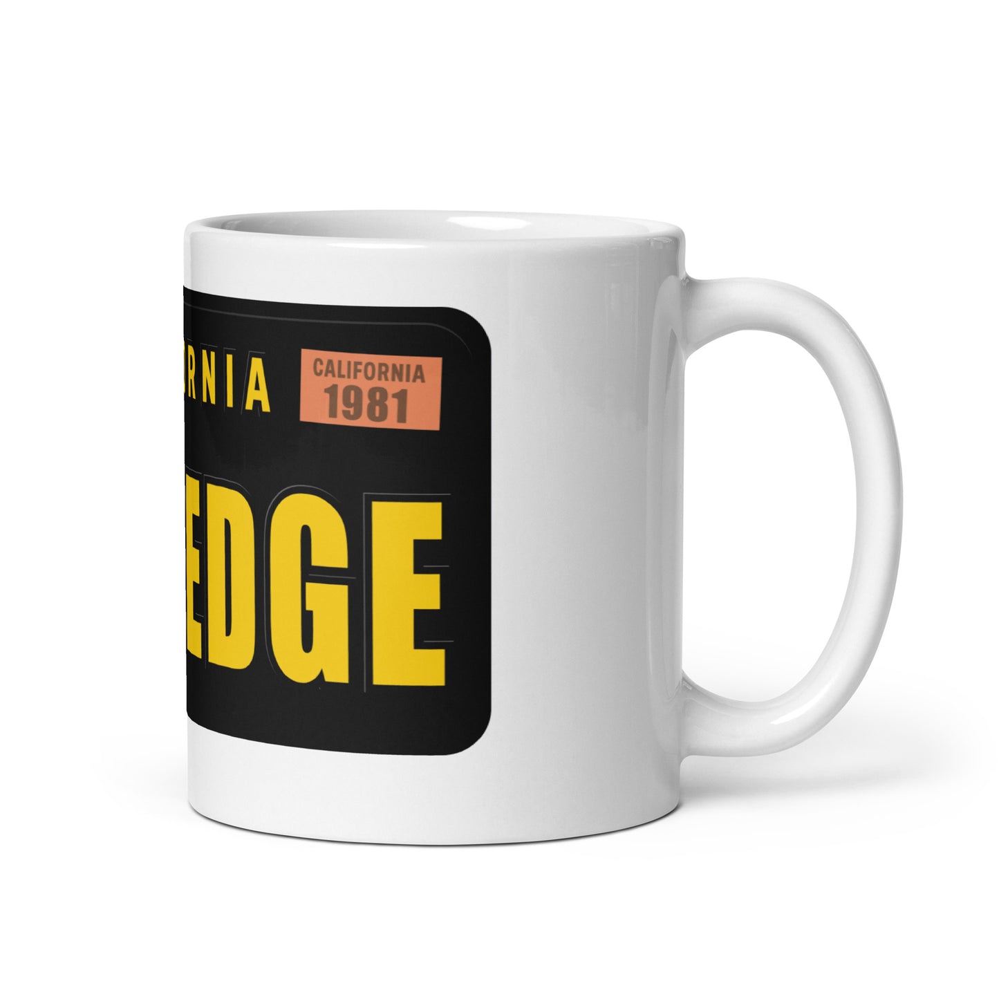 California Straight Edge License Plate Coffee Mug