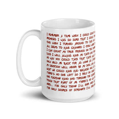 Trial - Through the darkest days Lyric coffee mug