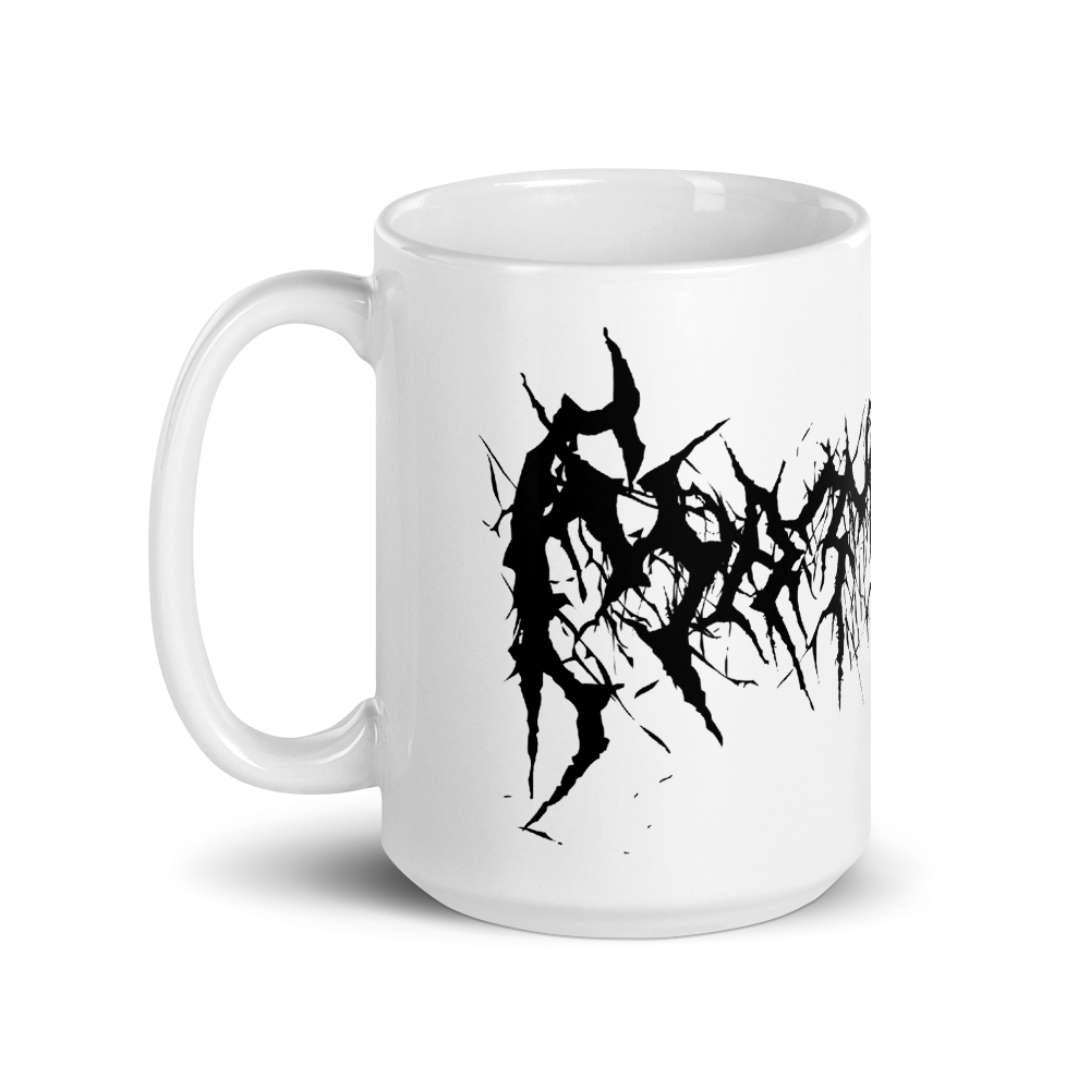 15oz Custom Name Black Metal Coffee Mug