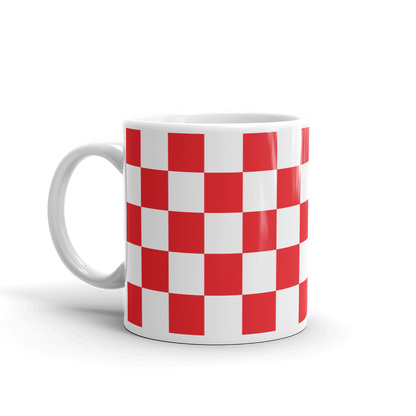So-Cal Red and White Classic Checks Coffee Mug