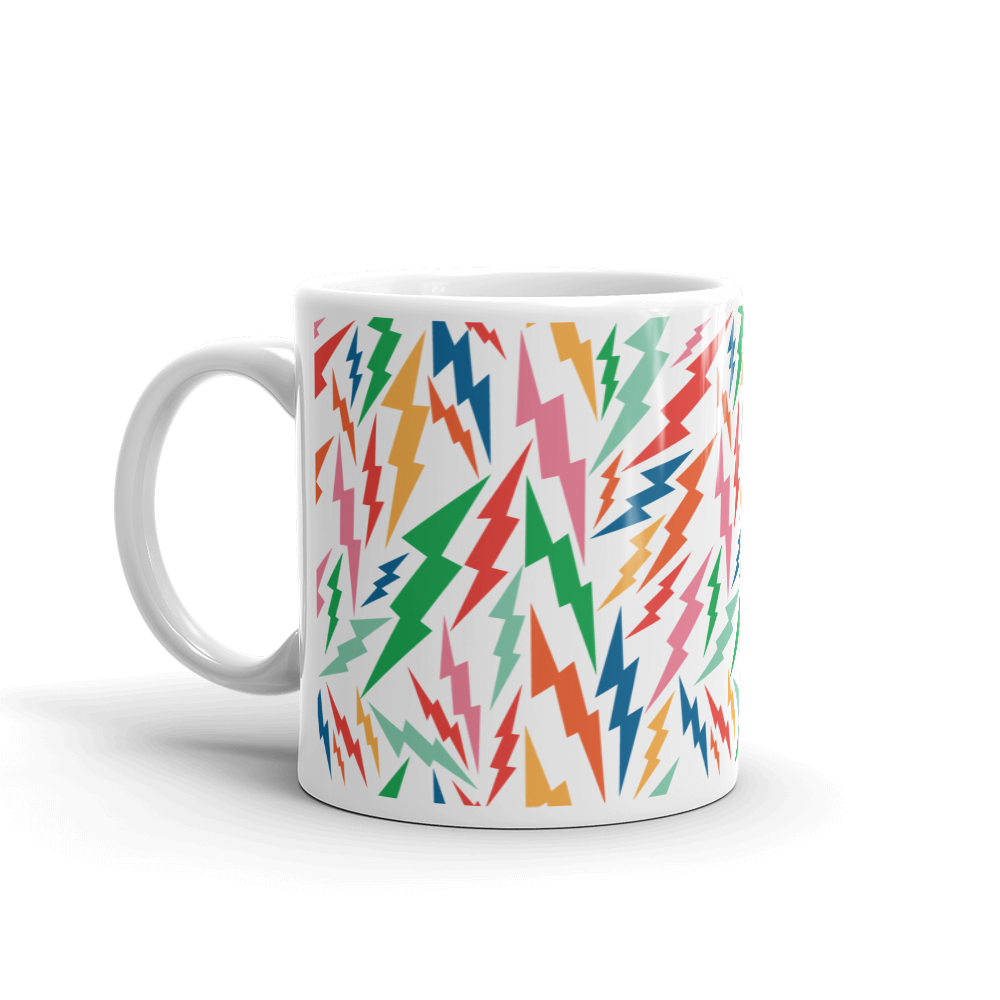 Lighting Bolt Multi Color Coffee Mug